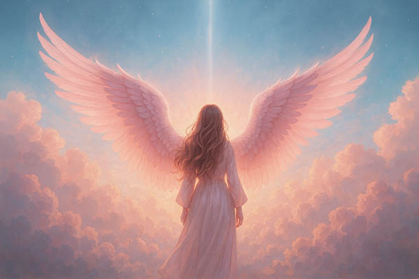 Angel statue representing compassionate end-of-life soul midwifery support